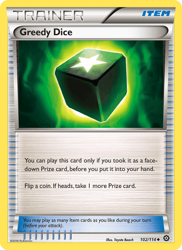 Greedy Dice, card 102 from Steam Siege
