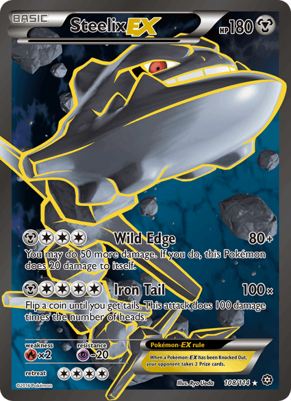 Steelix EX, card 108 from Steam Siege