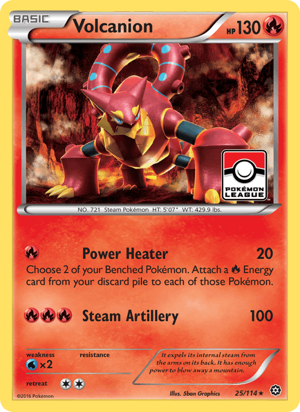 Volcanion, carte 25 de Steam Siege