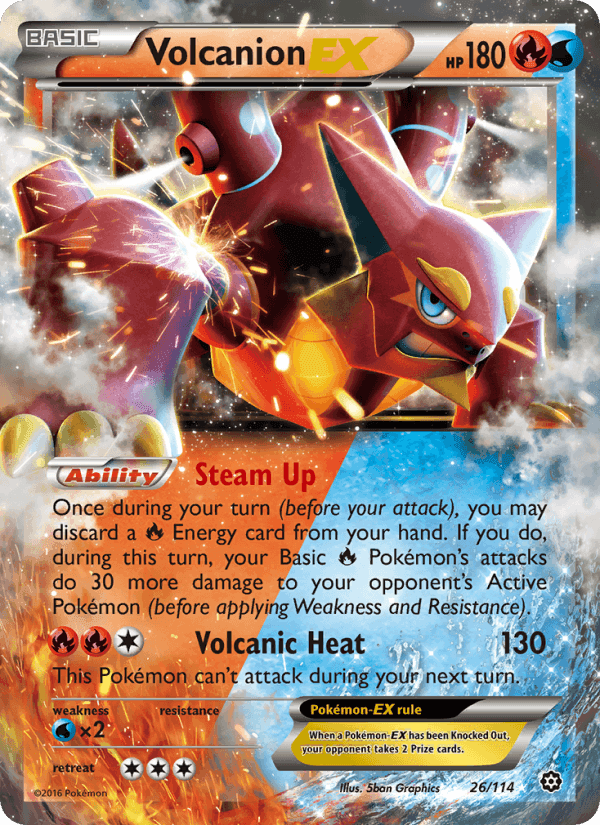 Volcanion EX, card 26 from Steam Siege