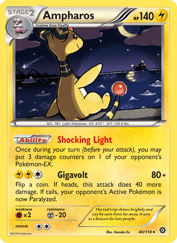 Ampharos, card 40 from Steam Siege