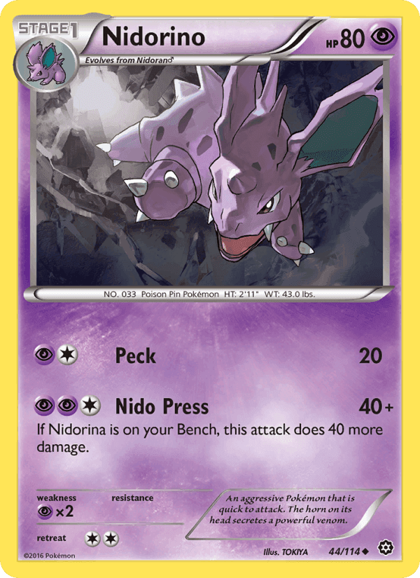 Nidorino, carta 44 di Steam Siege