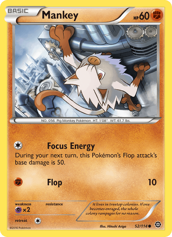 Mankey, card 52 from Steam Siege