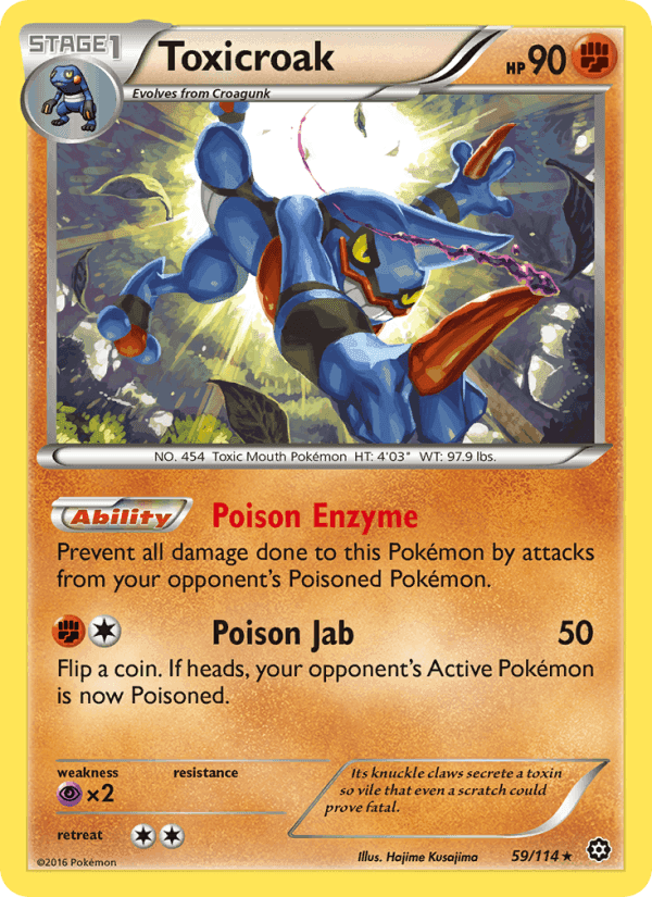 Toxicroak, card 59 from Steam Siege