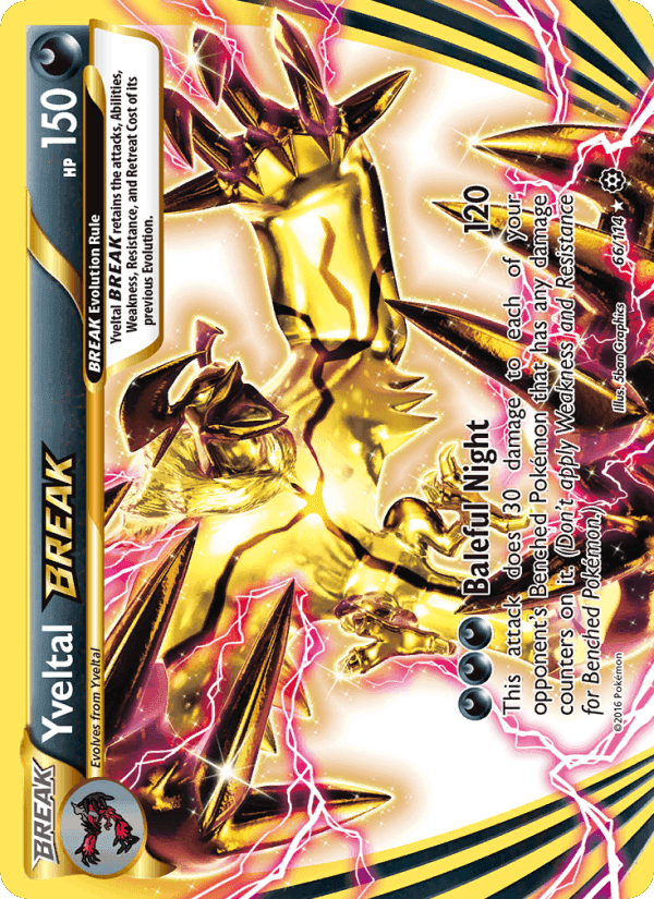 Yveltal BREAK, card 66 from Steam Siege
