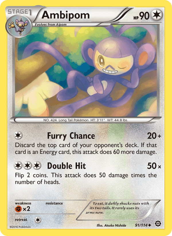 Ambipom, card 91 from Steam Siege