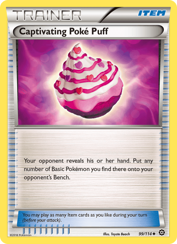 Captivating Poké Puff, card 99 from Steam Siege