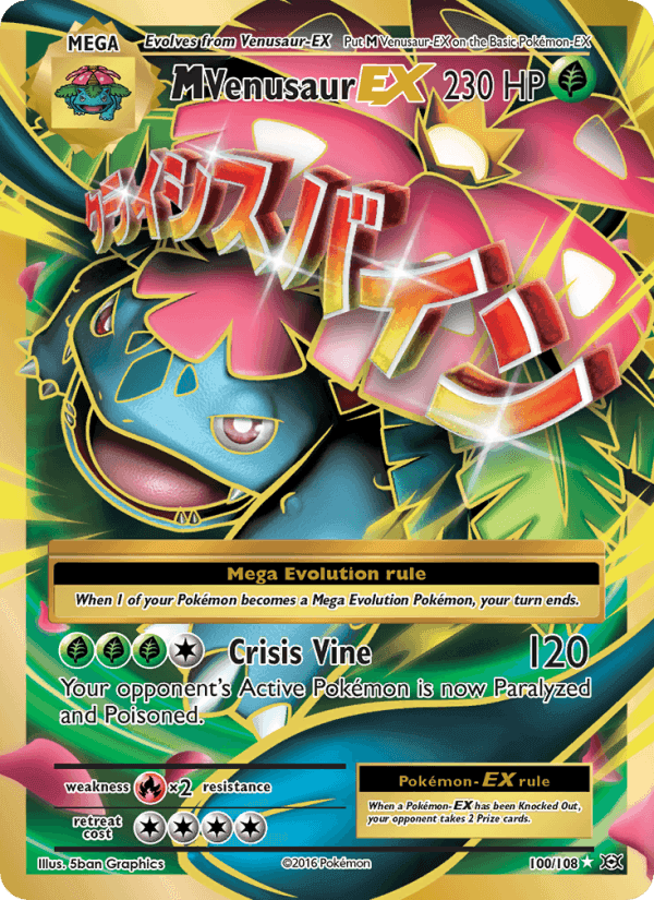 M Venusaur EX, card 100 from Evolutions