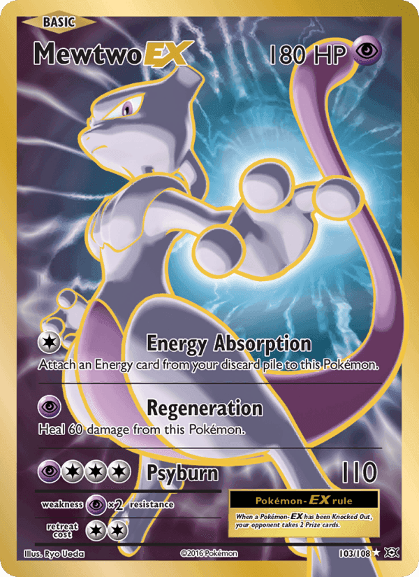 Mewtwo EX, card 103 from Evolutions