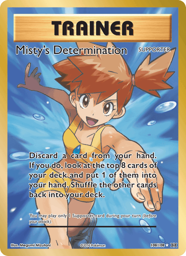 Misty's Determination, card 108 from Evolutions