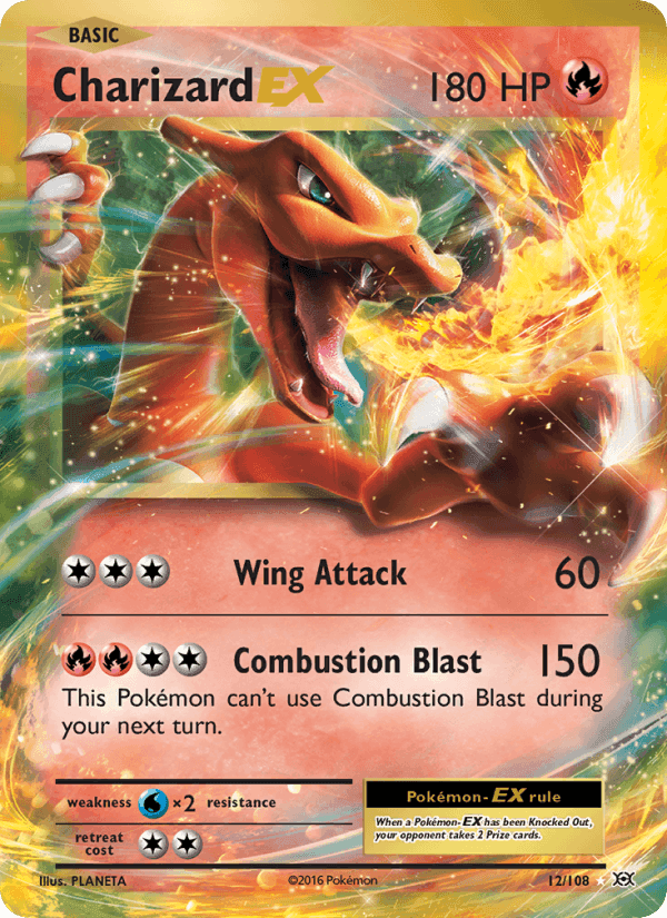 Charizard EX, card 12 from Evolutions