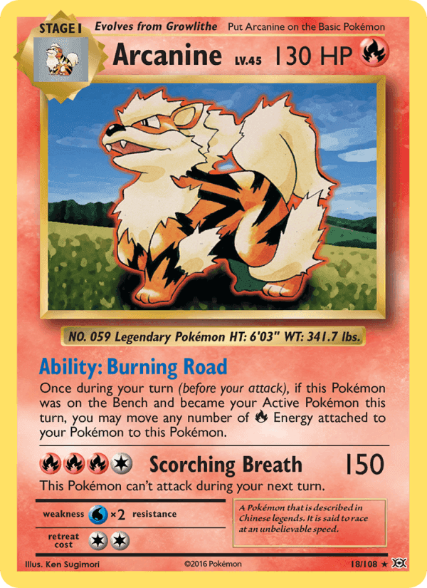 Evolutions の 18 番、Arcanine