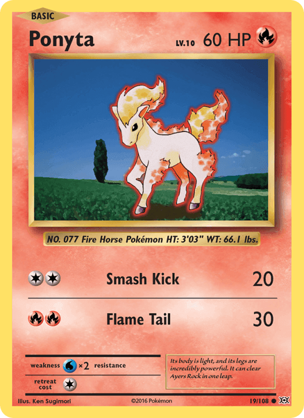 Ponyta, card 19 from Evolutions