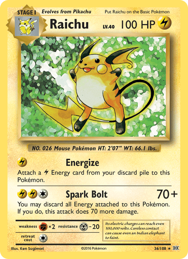 Evolutions の 36 番、Raichu