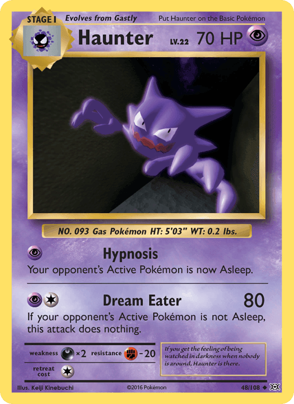 Haunter, card 48 from Evolutions