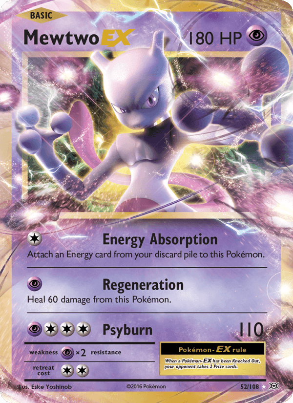 Evolutions の 52 番、Mewtwo EX