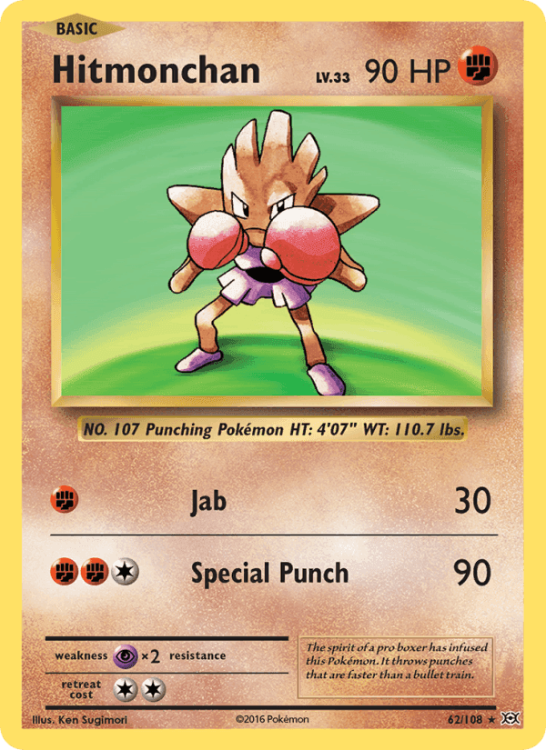 Hitmonchan, card 62 from Evolutions