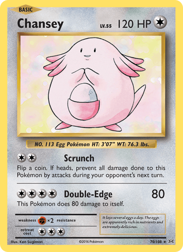 Chansey, card 70 from Evolutions