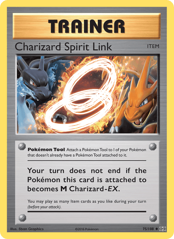Charizard Spirit Link, card 75 from Evolutions