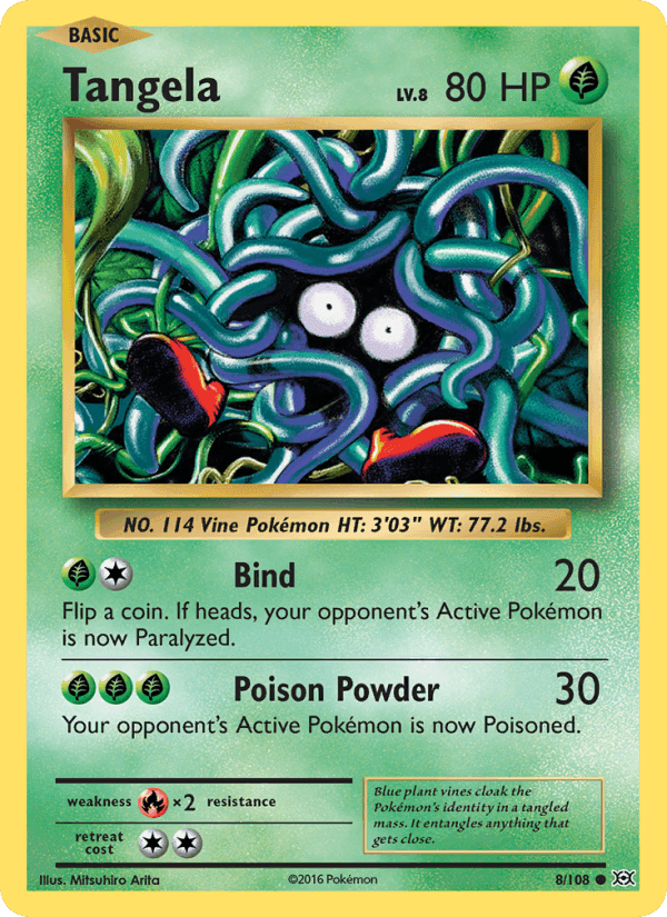 Tangela, card 8 from Evolutions