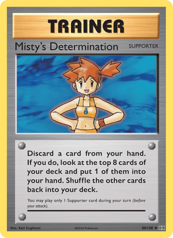 Misty's Determination, card 80 from Evolutions