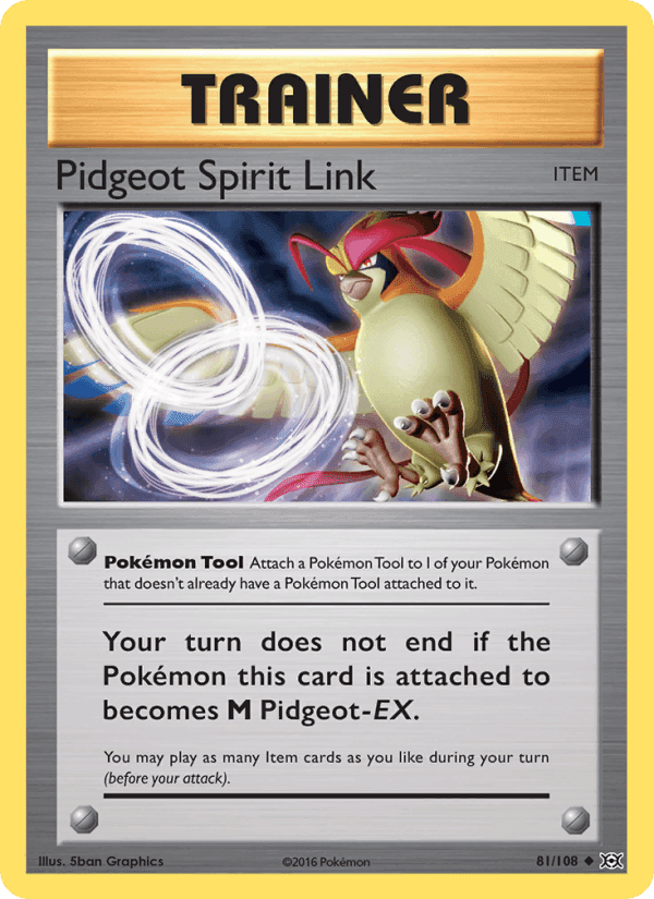 Pidgeot Spirit Link, card 81 from Evolutions