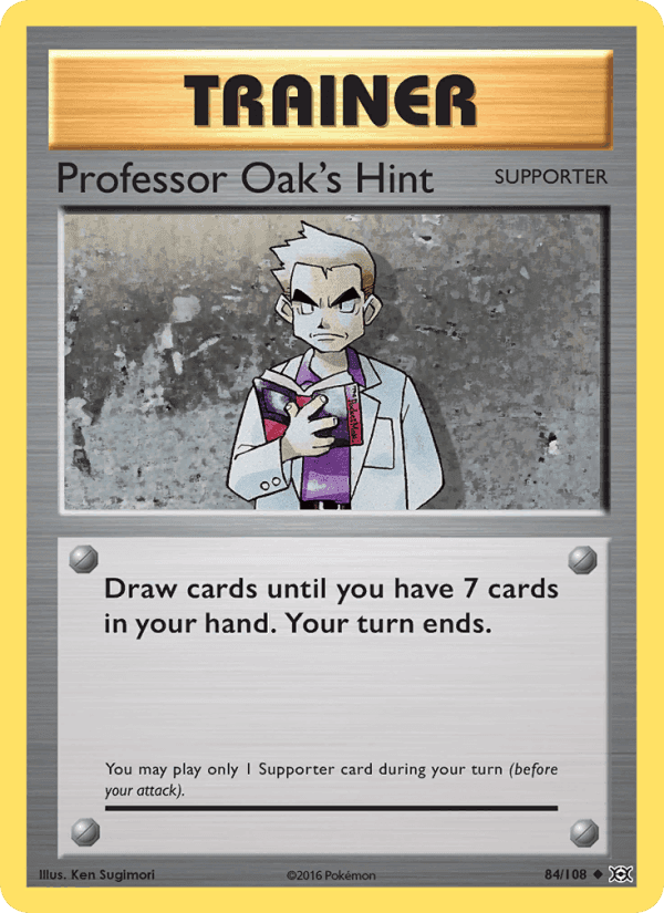 Professor Oak's Hint, card 84 from Evolutions