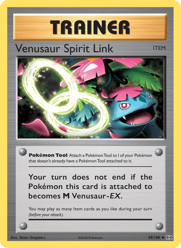 Venusaur Spirit Link, card 89 from Evolutions