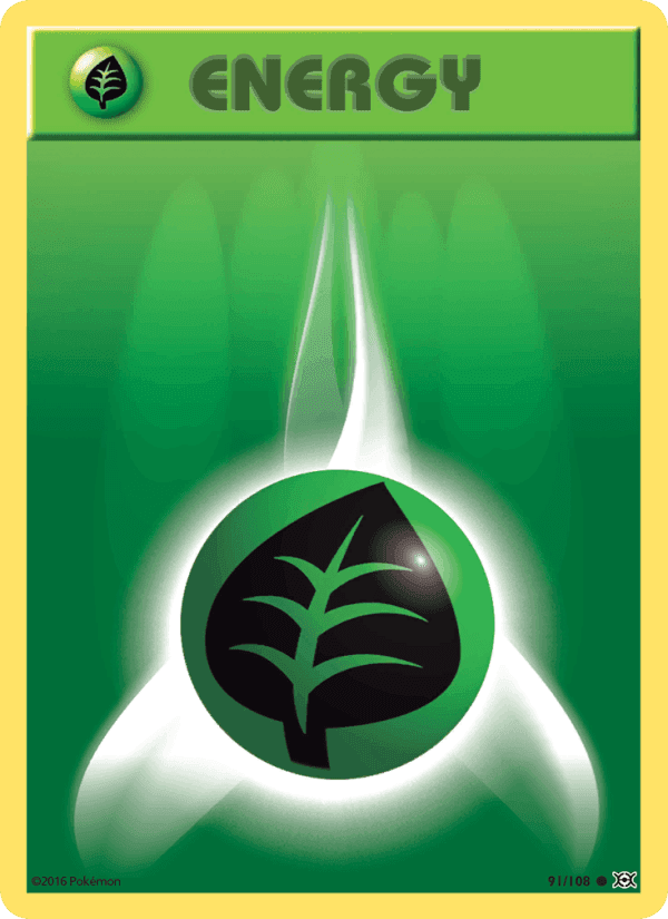 Grass Energy, card 91 from Evolutions