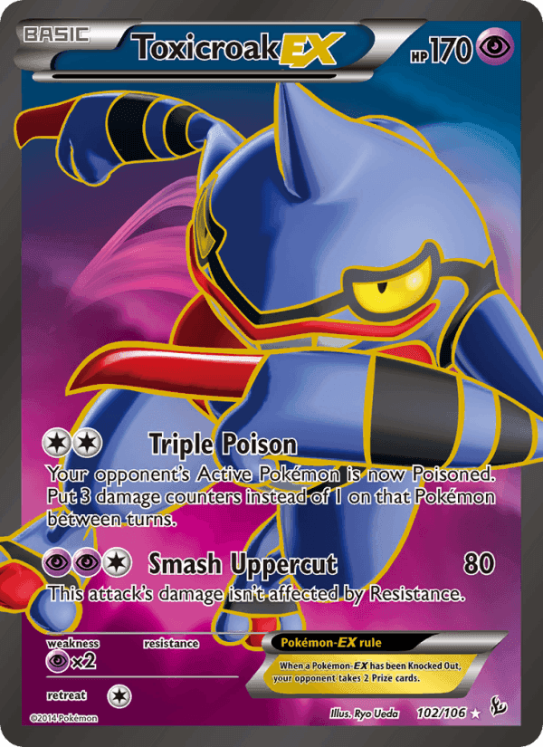 Toxicroak EX, card 102 from Flashfire