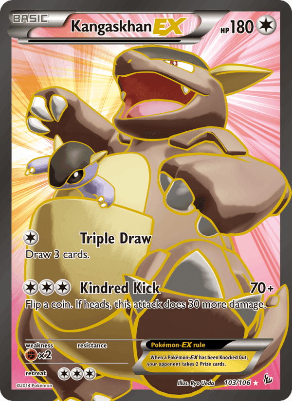 Kangaskhan EX, card 103 from Flashfire