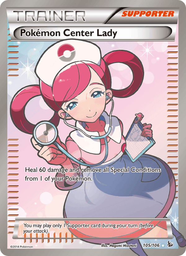 Pokémon Center Lady, card 105 from Flashfire