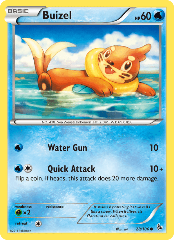 Buizel, card 28 from Flashfire