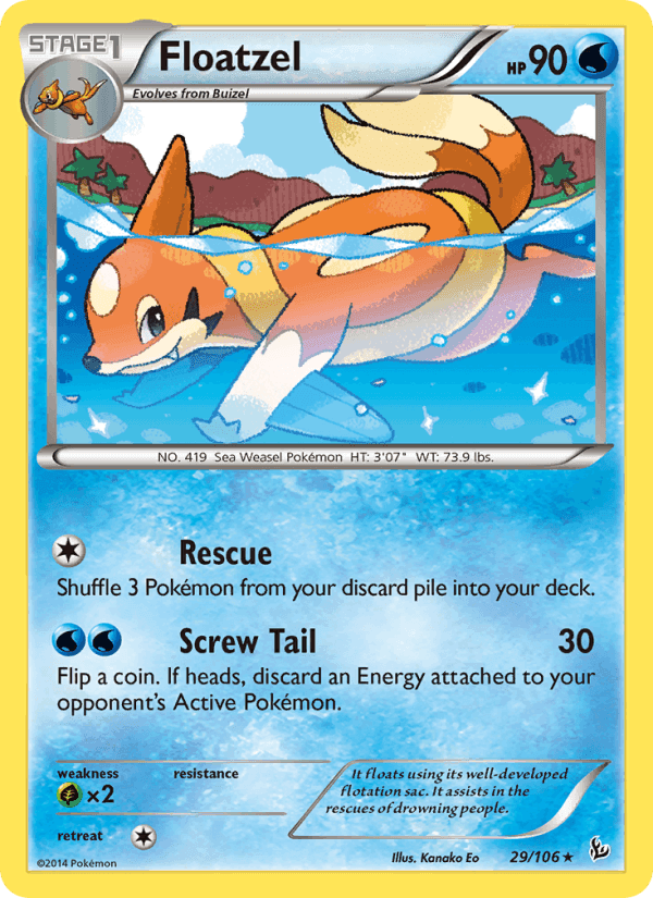 Floatzel, carta 29 di Flashfire