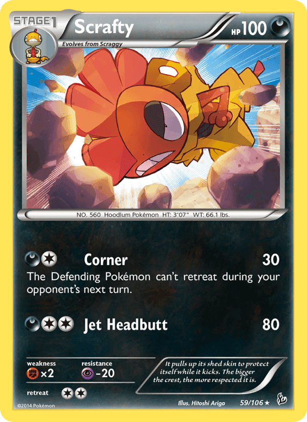 Scrafty, card 59 from Flashfire