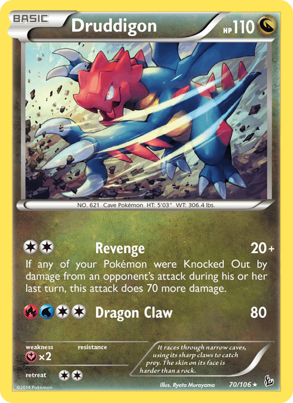 Druddigon, card 70 from Flashfire