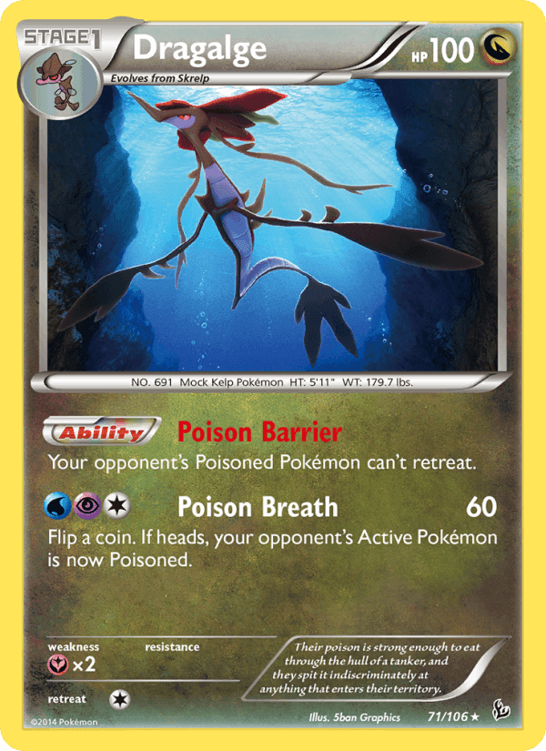 Dragalge, card 71 from Flashfire