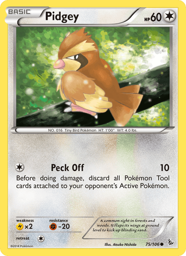 Pidgey, card 75 from Flashfire