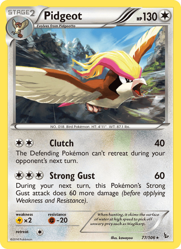 Pidgeot, card 77 from Flashfire