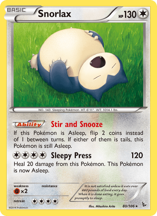 Snorlax, card 80 from Flashfire