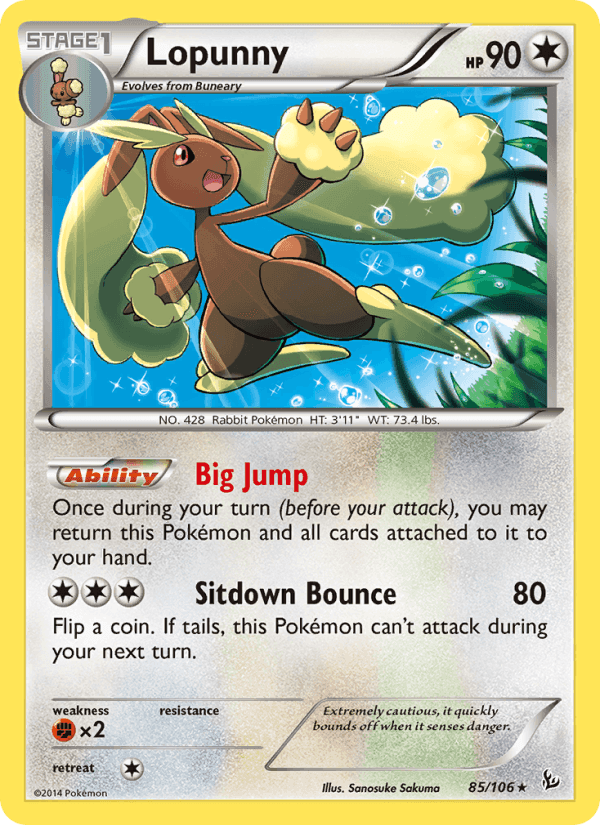 Lopunny, card 85 from Flashfire