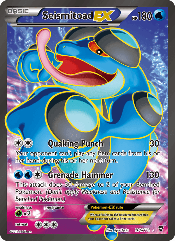 Seismitoad EX, card 106 from Furious Fists