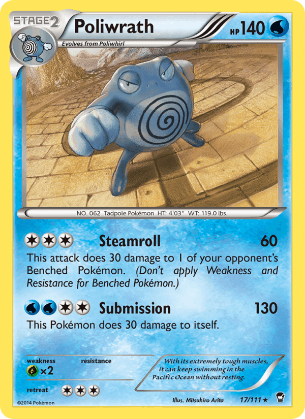 Poliwrath, card 17 from Furious Fists