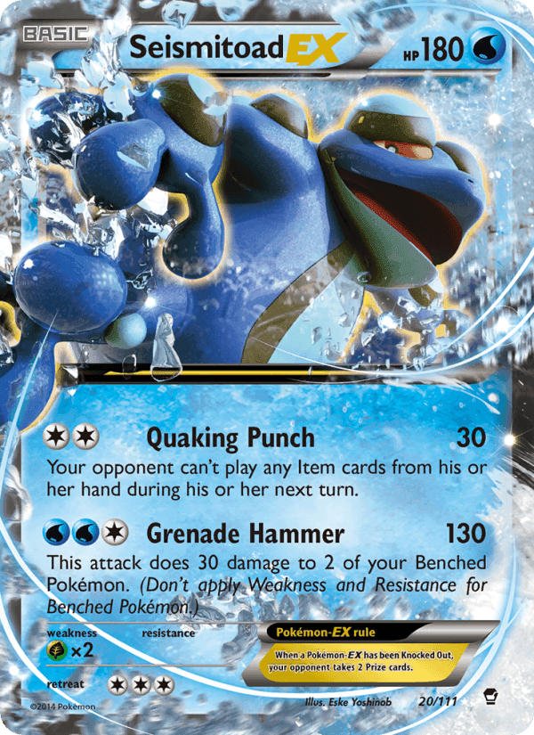 Seismitoad EX, card 20 from Furious Fists