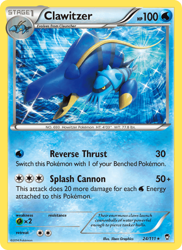 Clawitzer, card 24 from Furious Fists