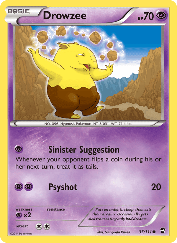 Drowzee, carte 35 de Furious Fists