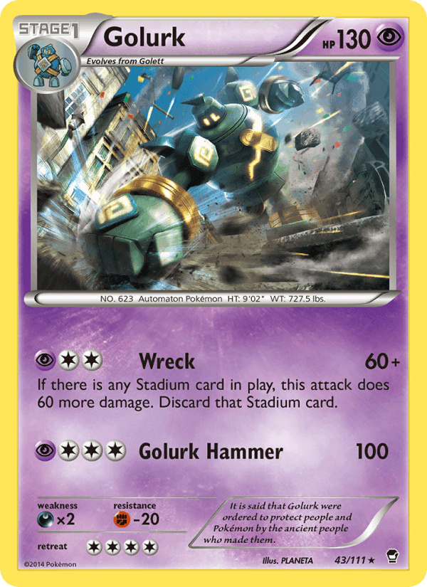 Golurk, card 43 from Furious Fists