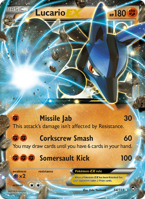Lucario EX, card 54 from Furious Fists