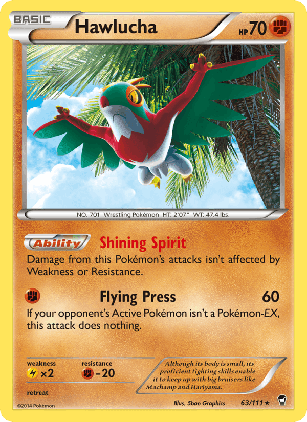 Hawlucha, card 63 from Furious Fists