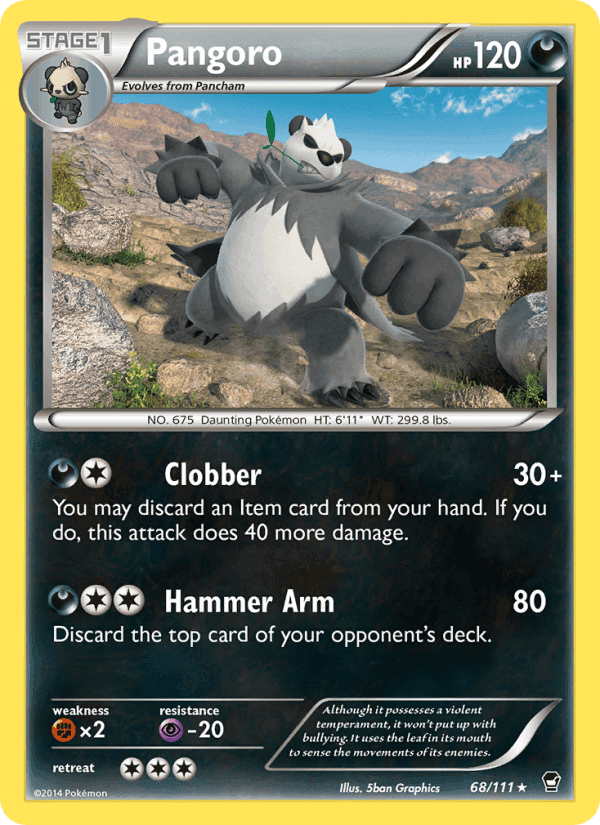 Pangoro, card 68 from Furious Fists
